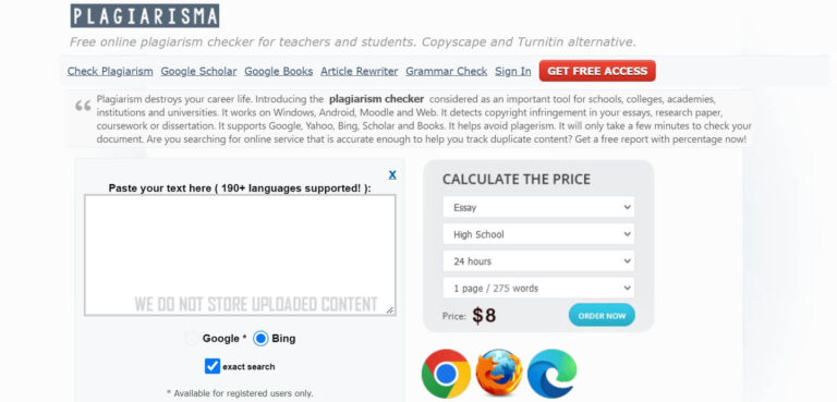 Plagiarisma- Plagiarism Checker tools