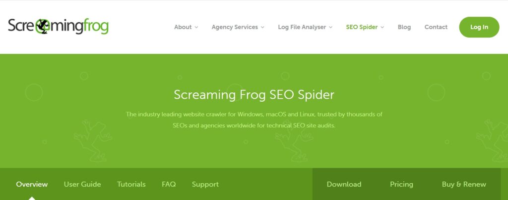 Screaming frog - best seo tools